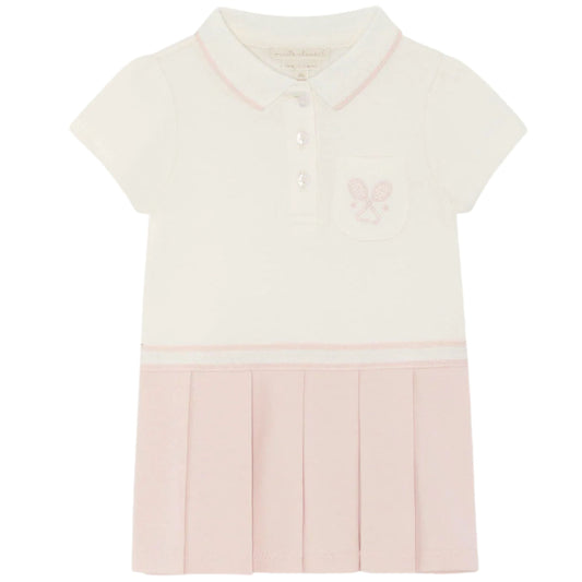 Βρεφικό φόρεμα milky white mc pink Crissy Tennis Marie-Chantal