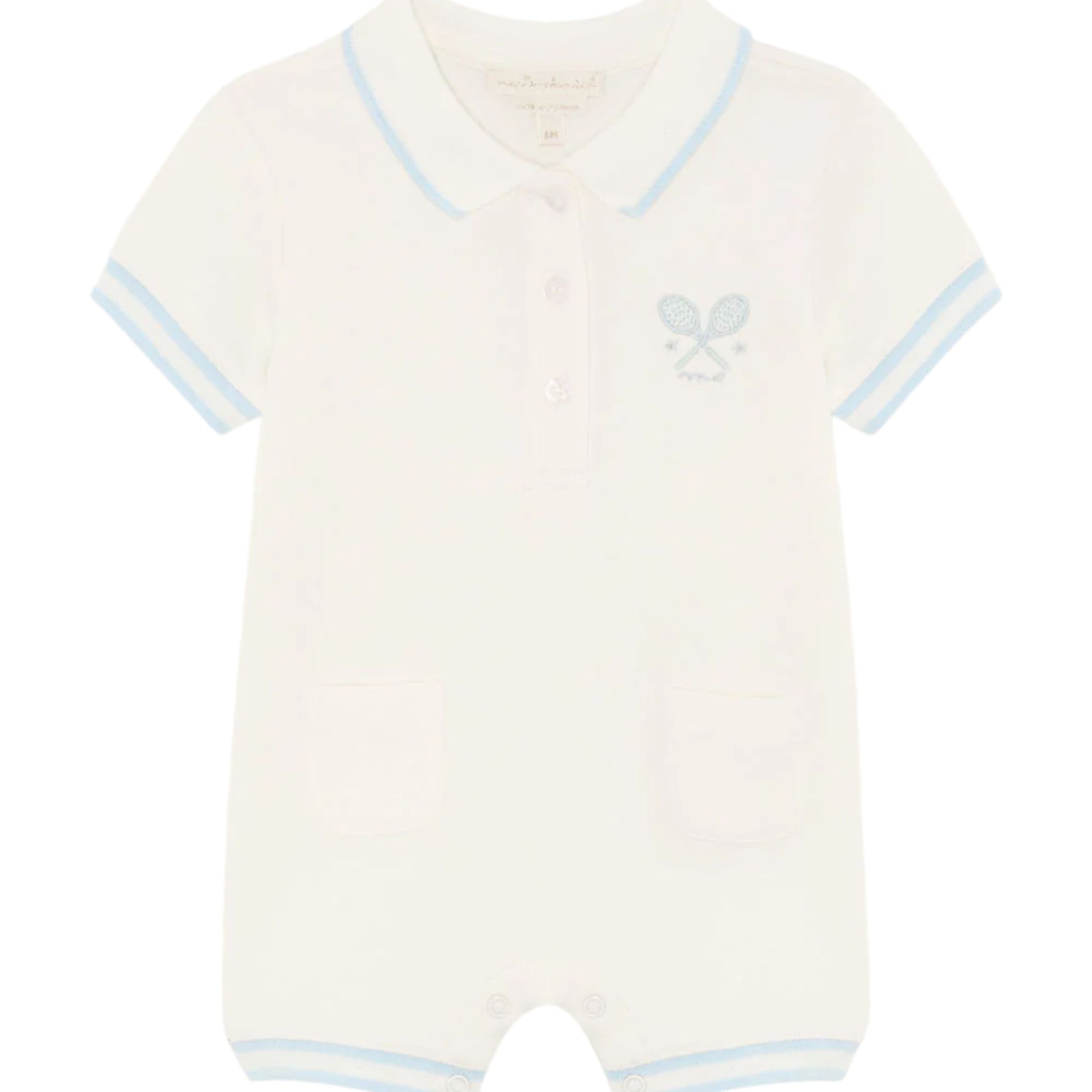 Βρεφικό φορμάκι milky white mc blue Cory Tennis Marie-Chantal