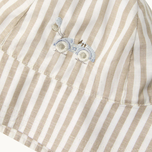 Βρεφικό καπέλο ivory sepia Carlton Race Car Marie-Chantal