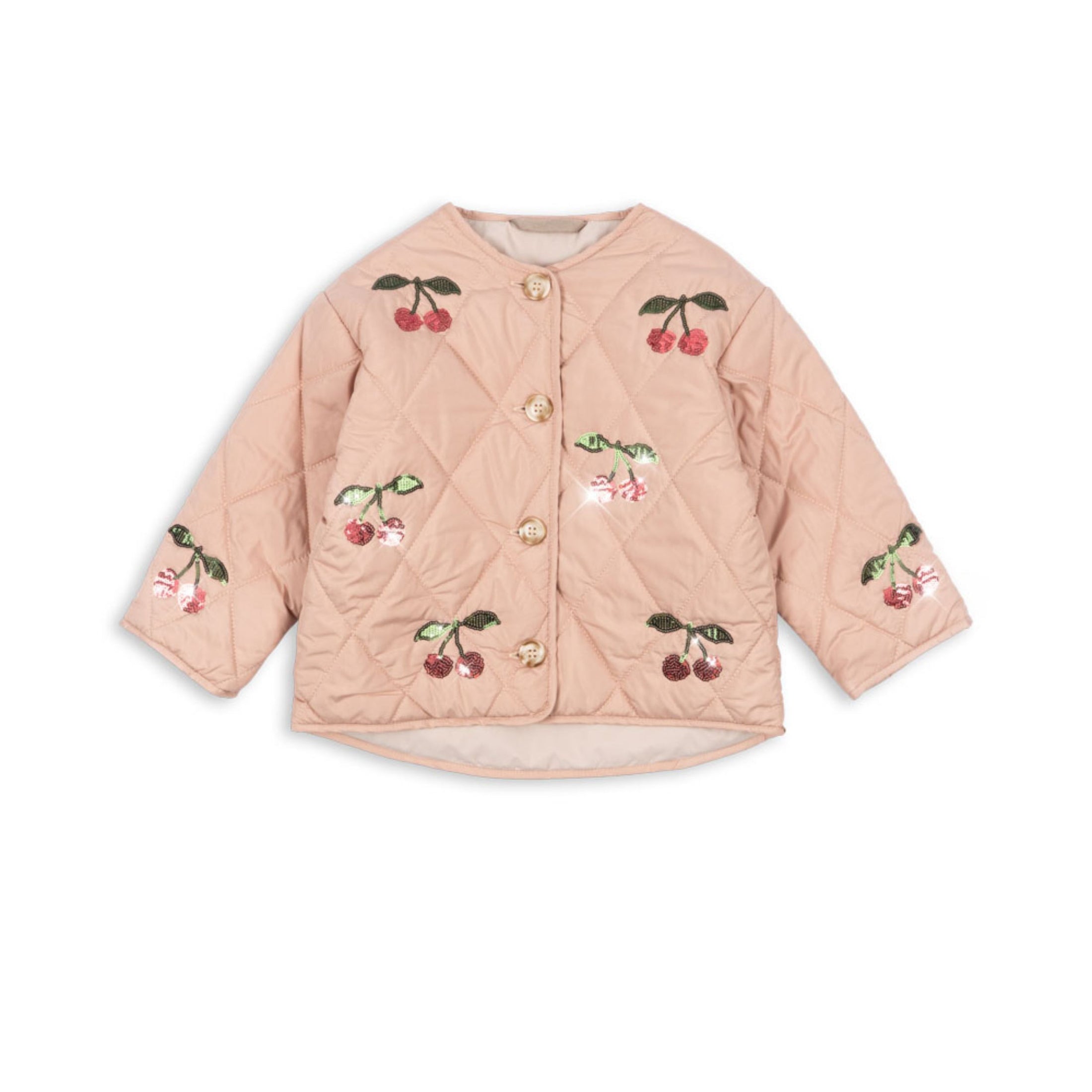 Βρεφικο μπουφάν καπιτονέ με κερασάκια παγιέτα Konges Slojd