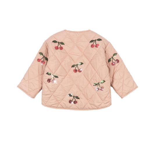 Βρεφικο μπουφάν καπιτονέ με κερασάκια παγιέτα Konges Slojd