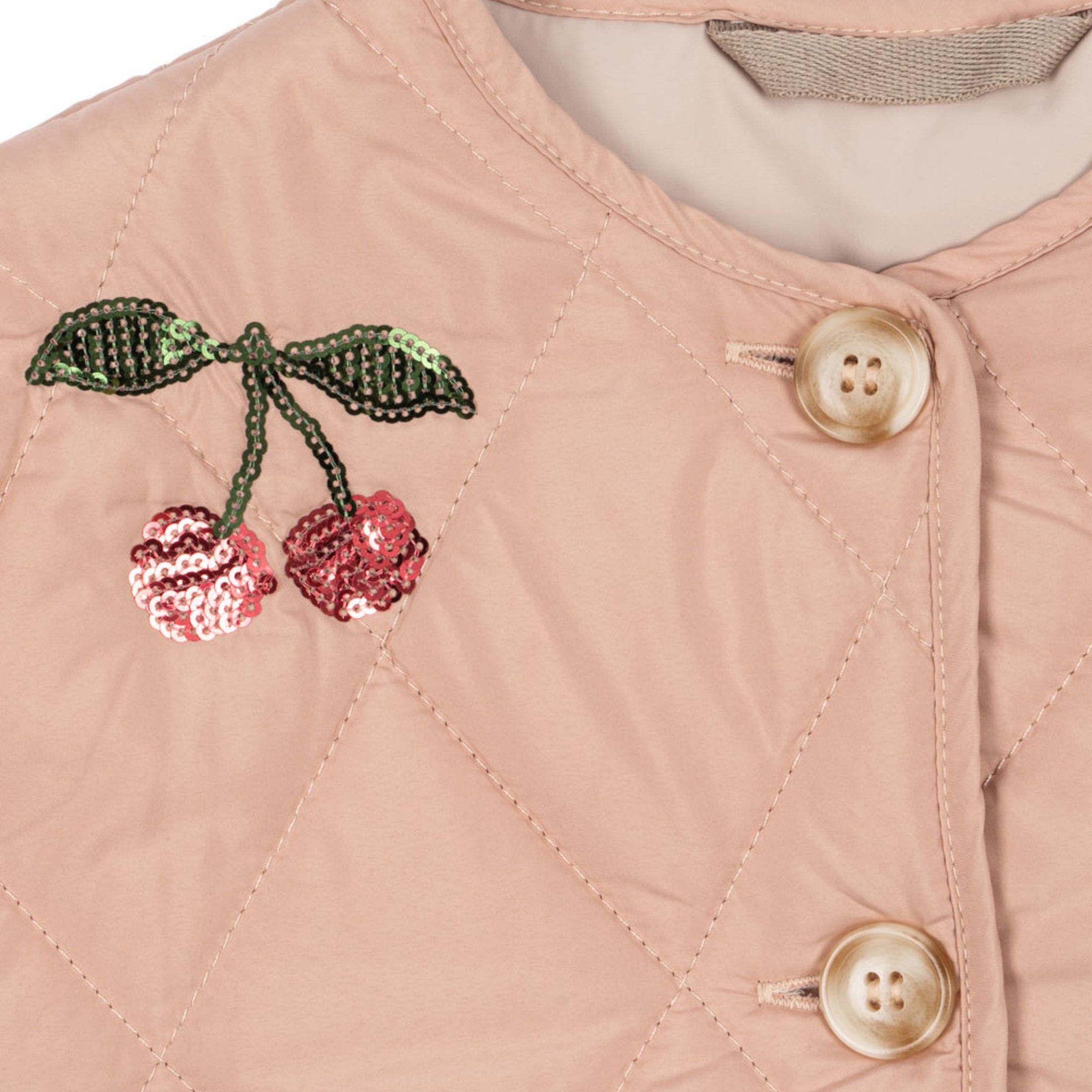 Βρεφικο μπουφάν καπιτονέ με κερασάκια παγιέτα Konges Slojd