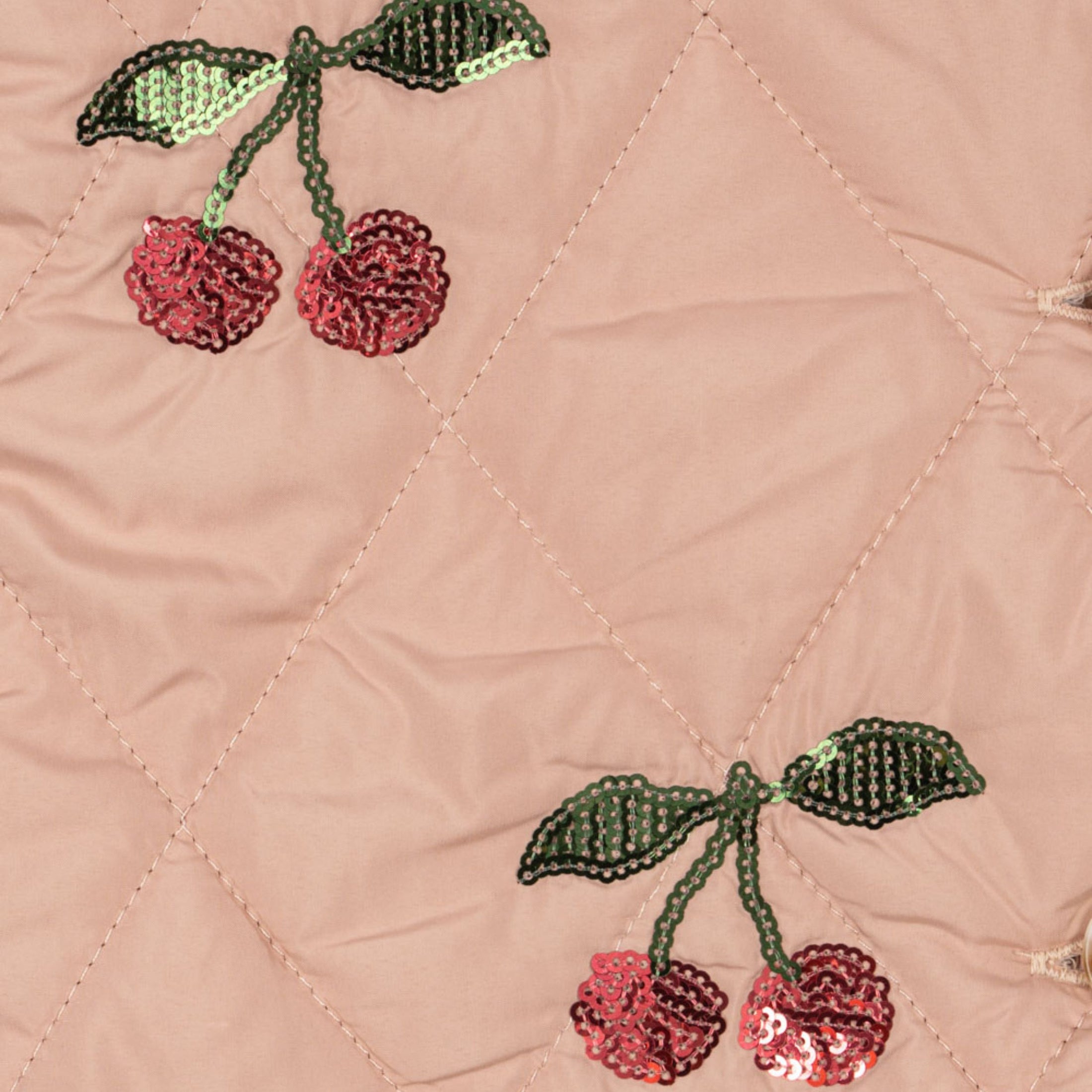 Βρεφικο μπουφάν καπιτονέ με κερασάκια παγιέτα Konges Slojd