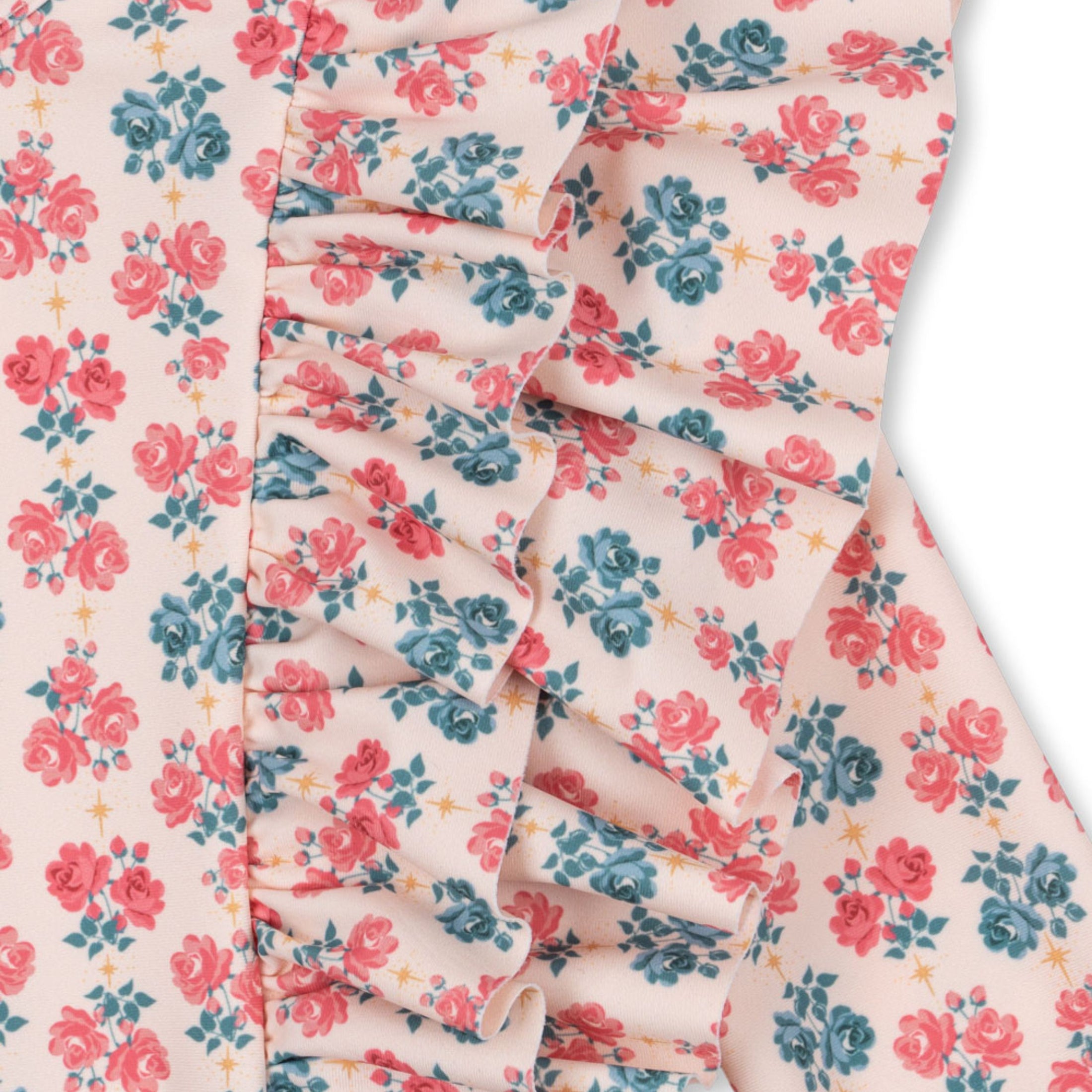 Βρεφικό ολόσωμο μαγιό floral με βολάν Konges Slojd