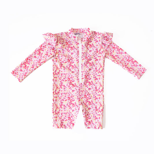 Βρεφικό ολόσωμο μαγιό pink floral Perle D'azur