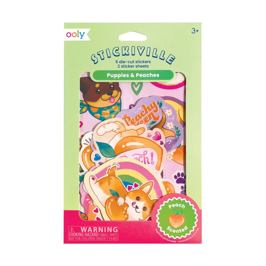 Stickiville Kids Stickers: Puppies Peaches - Scented