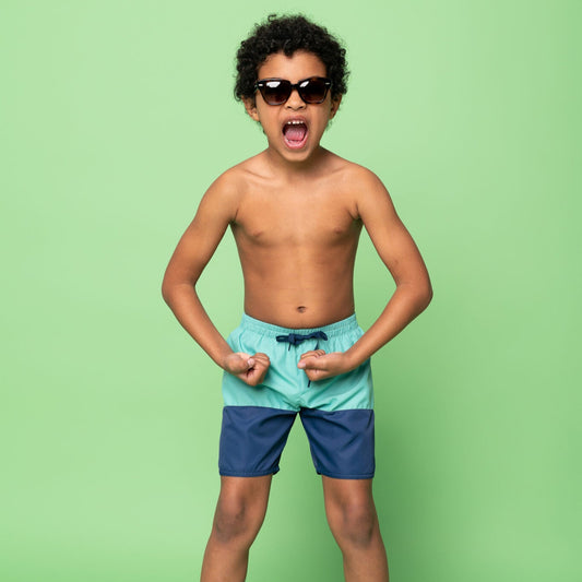 Boys swimsuit shorts Green and Blue