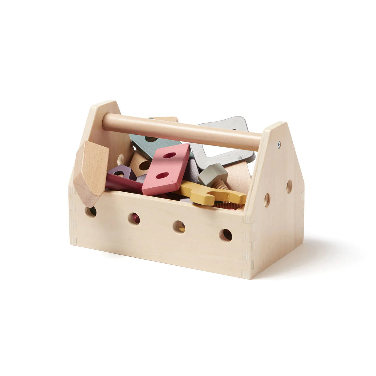 Children's wooden toy set Toolbox