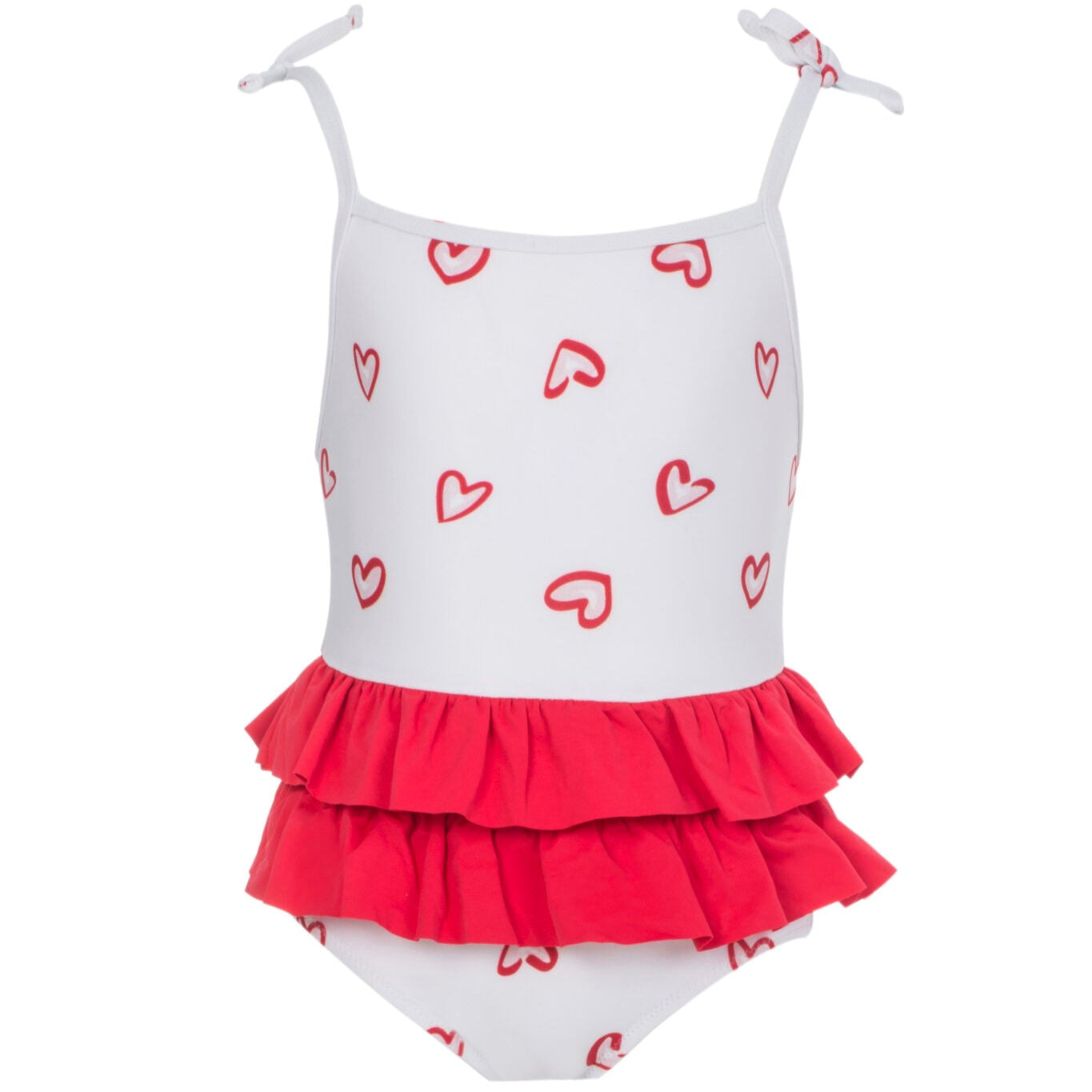 Girls One-Piece Swimsuit Hearts Ballerina