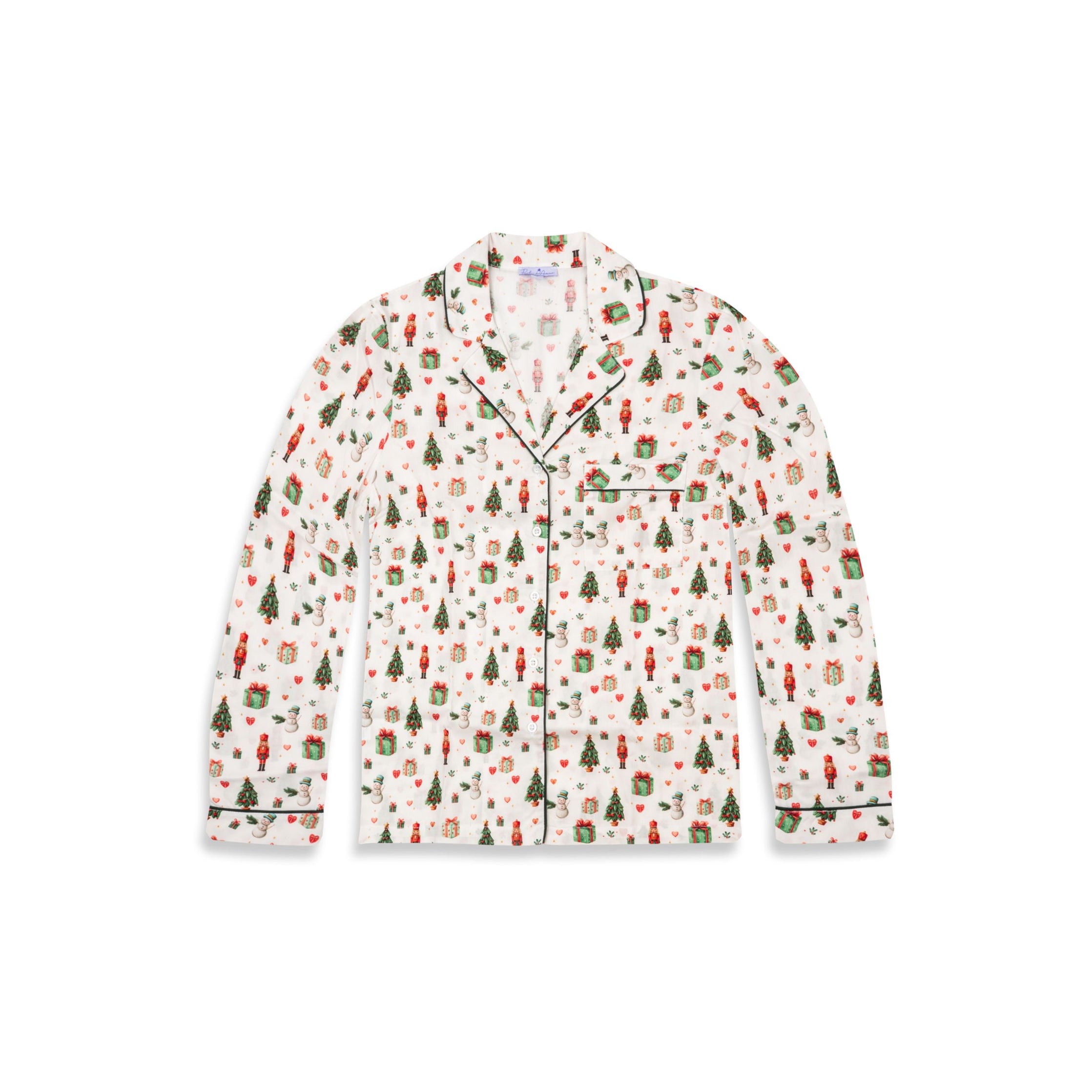 Γυναικεία πιτζάμα Christmas Joy poplin Perle D'azur