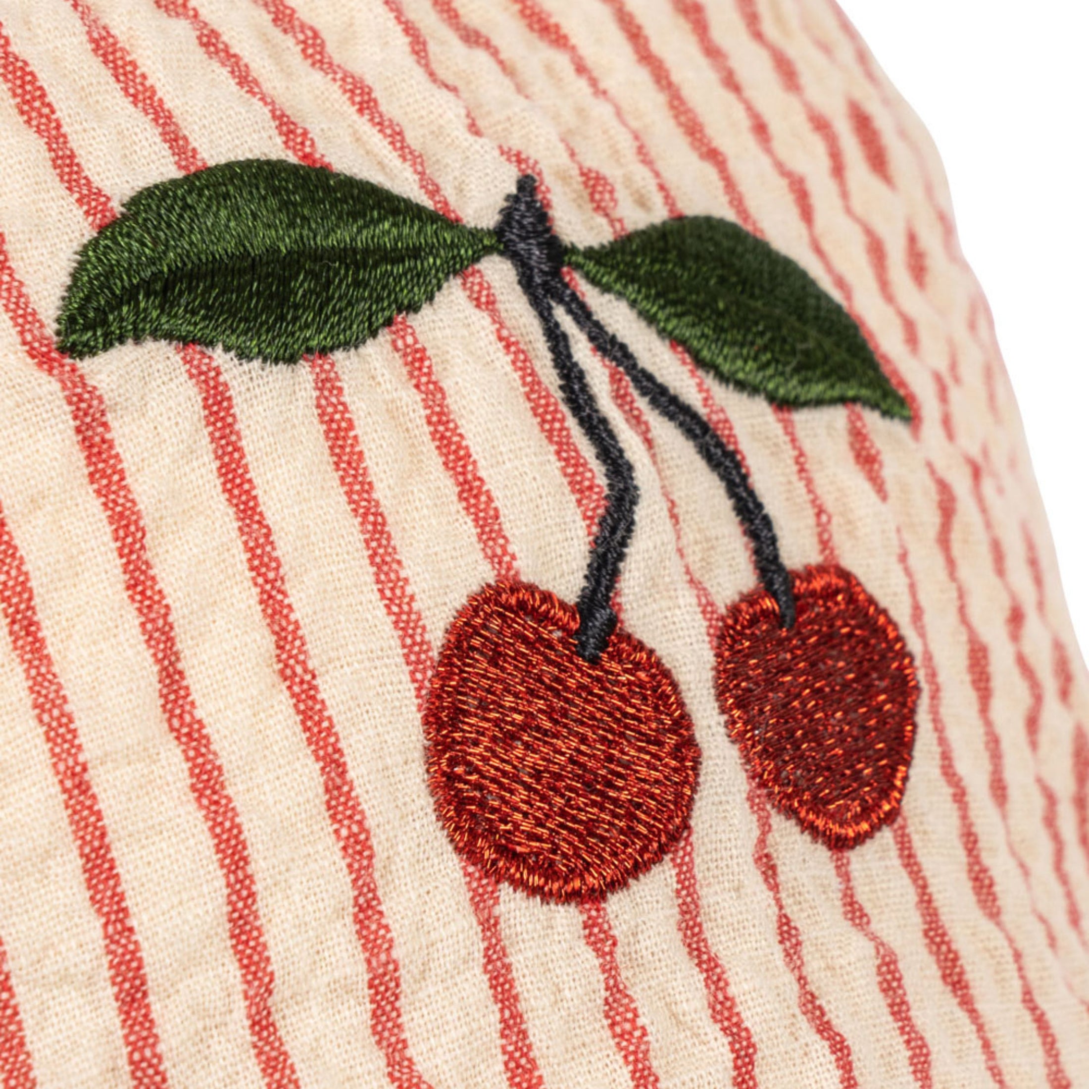 Βρεφικό καπέλο Jockey ριγέ με κερασάκι Ellie Konges Slojd