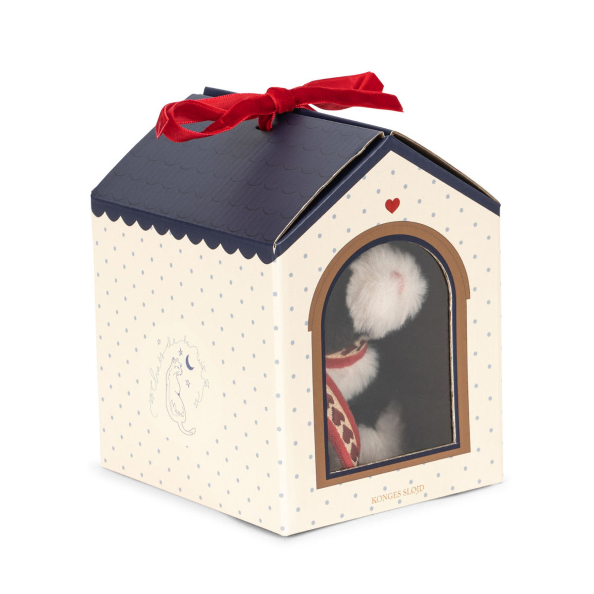 Λούτρινο γατάκι Pet Kitty με σπιτάκι μεταφοράς Konges Slojd