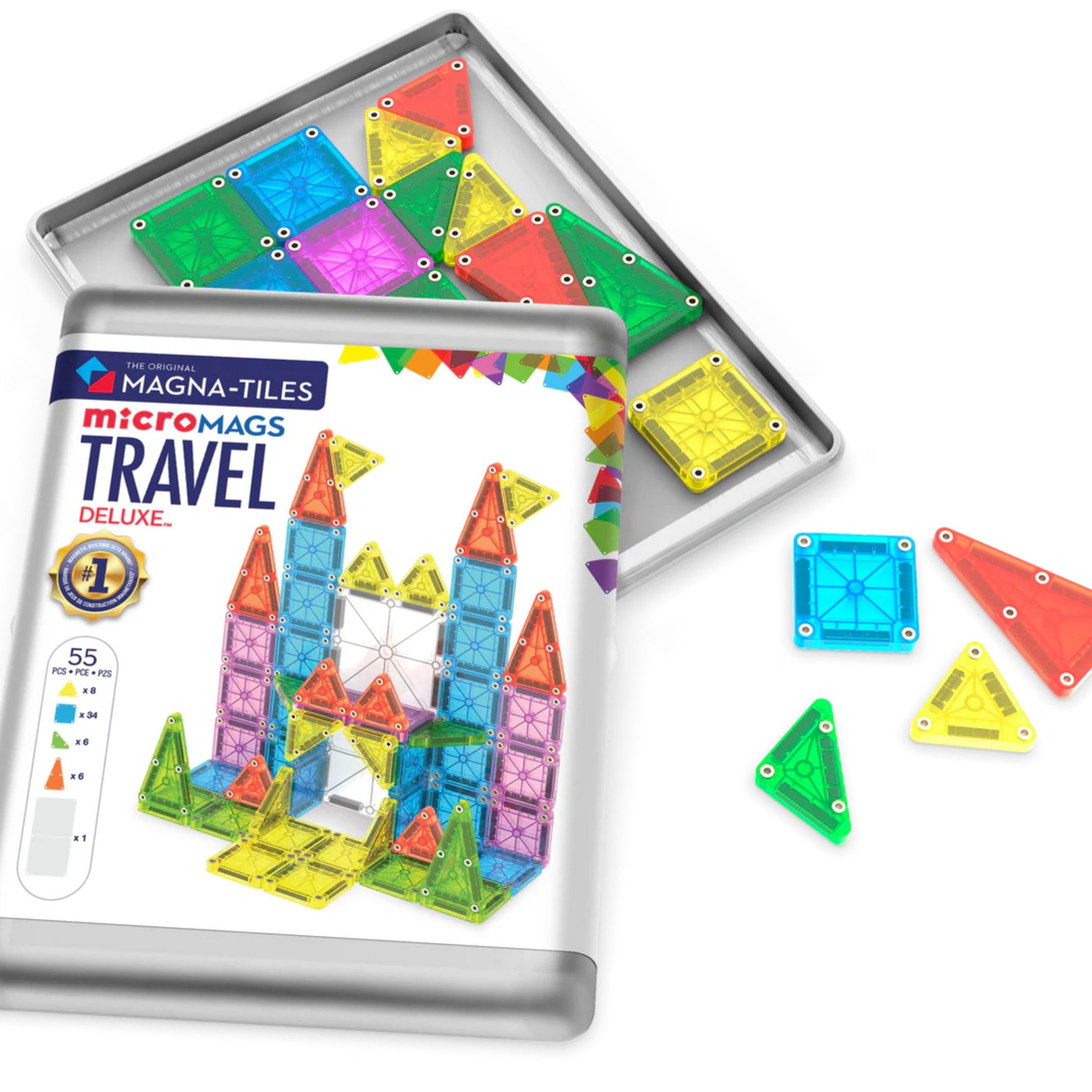 Μαγνητικό παιχνίδι microMAGS Travel Deluxe 55τμχ Magna-Tiles