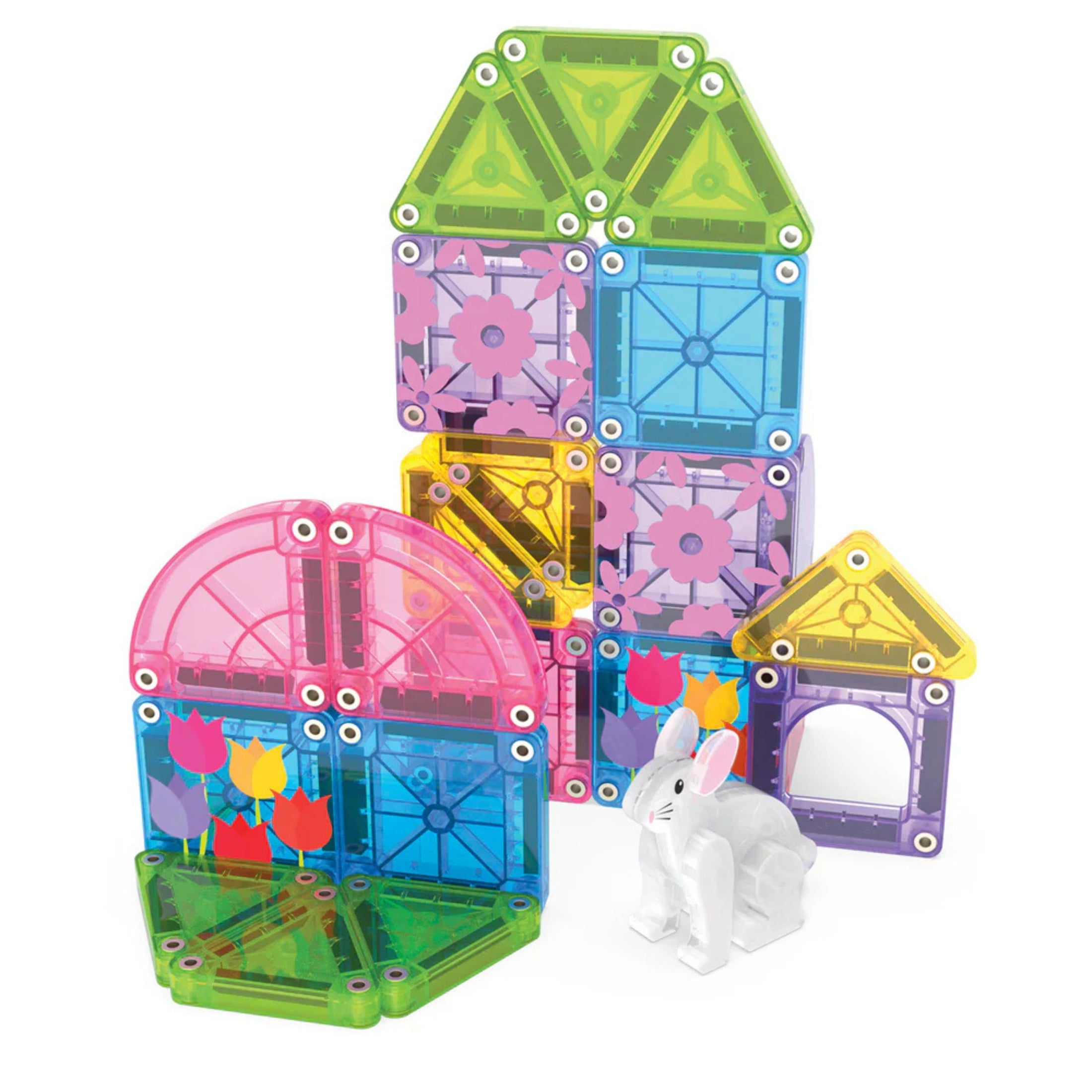 Μαγνητικό παιχνίδι microMAGS Travel Spring Garden 24 τεμάχια Magna-Tiles