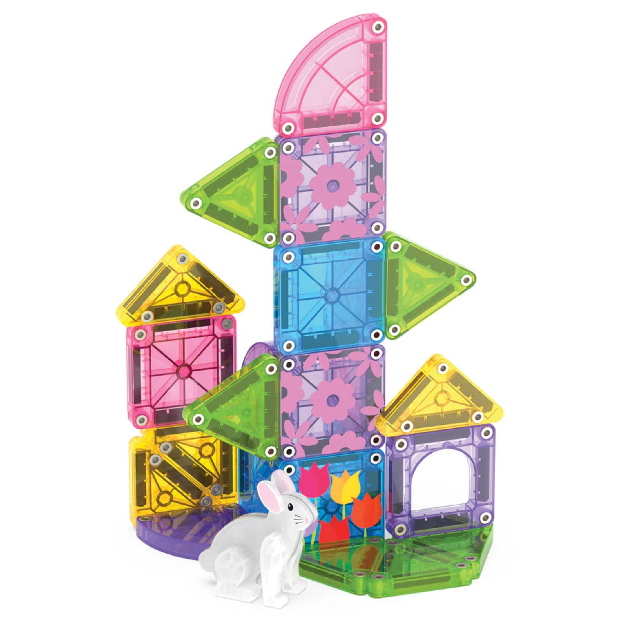 Μαγνητικό παιχνίδι microMAGS Travel Spring Garden 24 τεμάχια Magna-Tiles