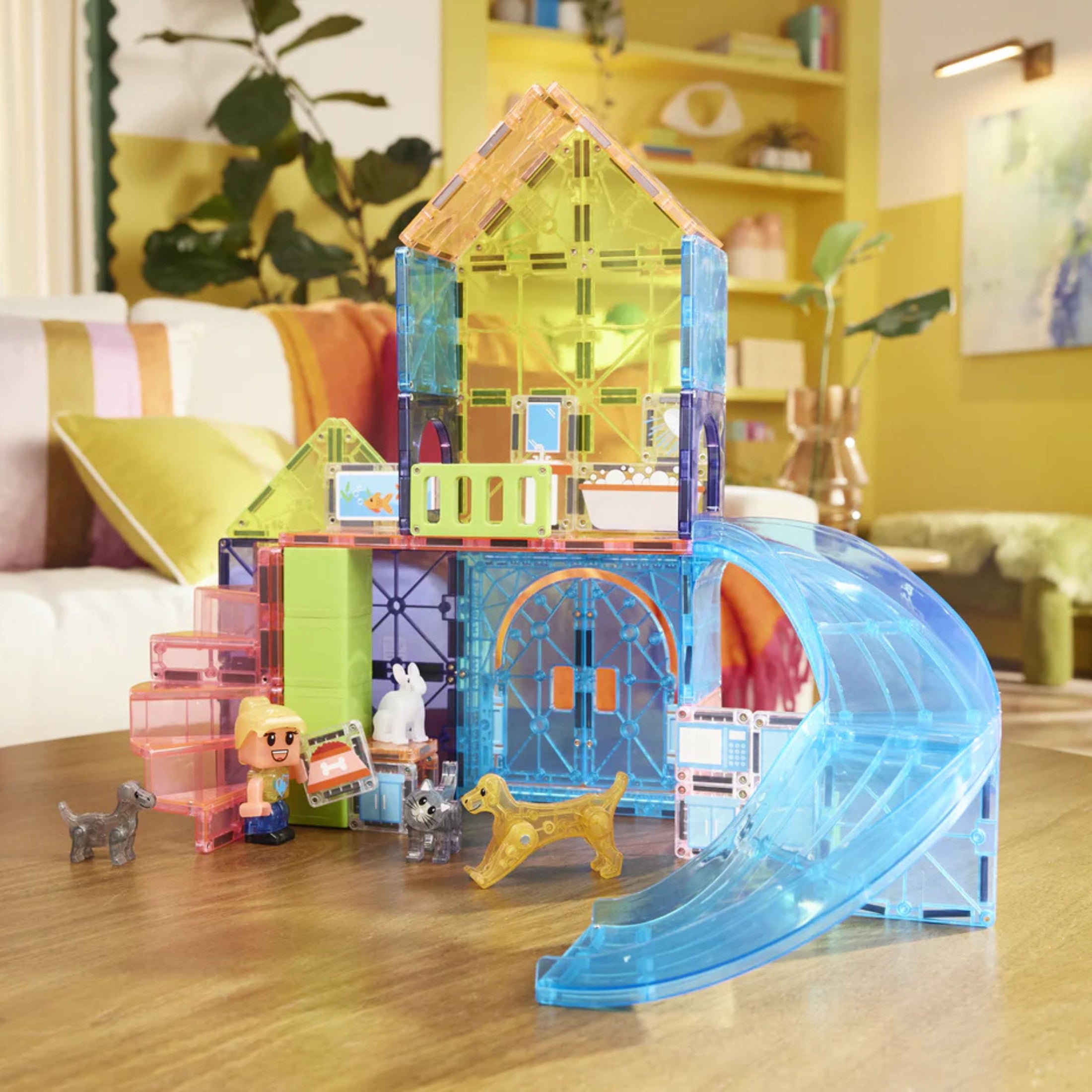 Μαγνητικό παιχνίδι Pet Playhouse 50 τεμάχια Magna-Tiles