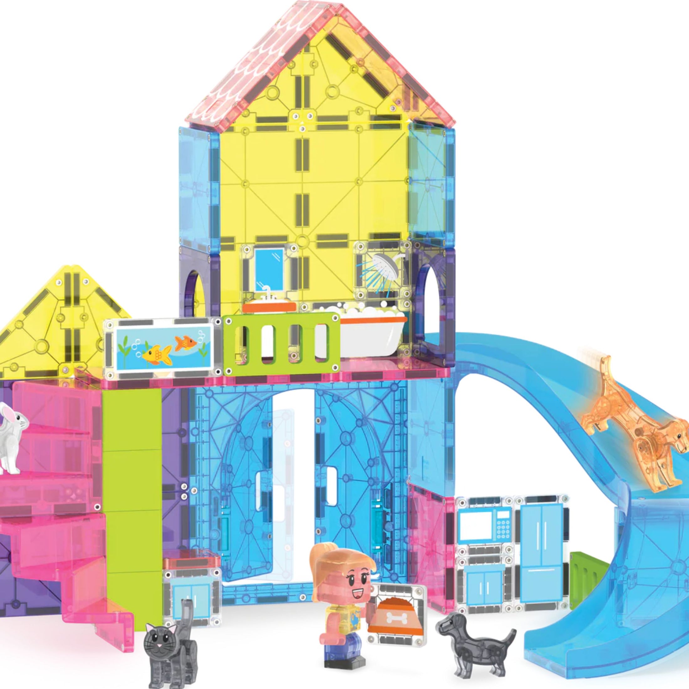 Μαγνητικό παιχνίδι Pet Playhouse 50 τεμάχια Magna-Tiles