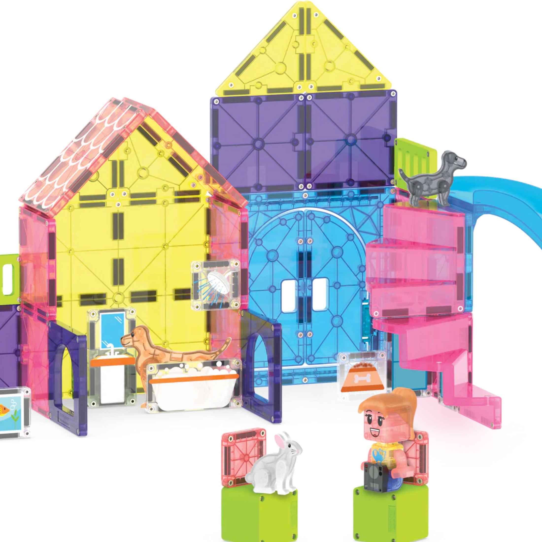 Μαγνητικό παιχνίδι Pet Playhouse 50 τεμάχια Magna-Tiles