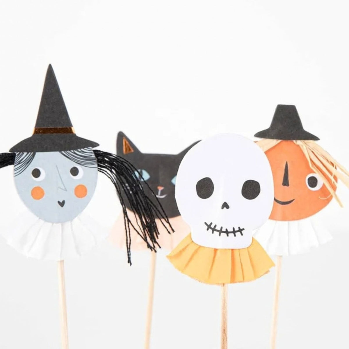 Παιδικά διακοσμητικά ξυλάκια Halloween Pumpkin Patch 12 τμχ Meri Meri