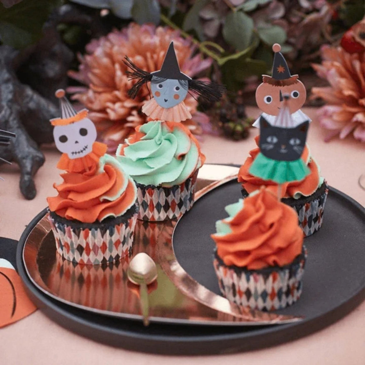 Παιδικά διακοσμητικά ξυλάκια Halloween Pumpkin Patch 12 τμχ Meri Meri