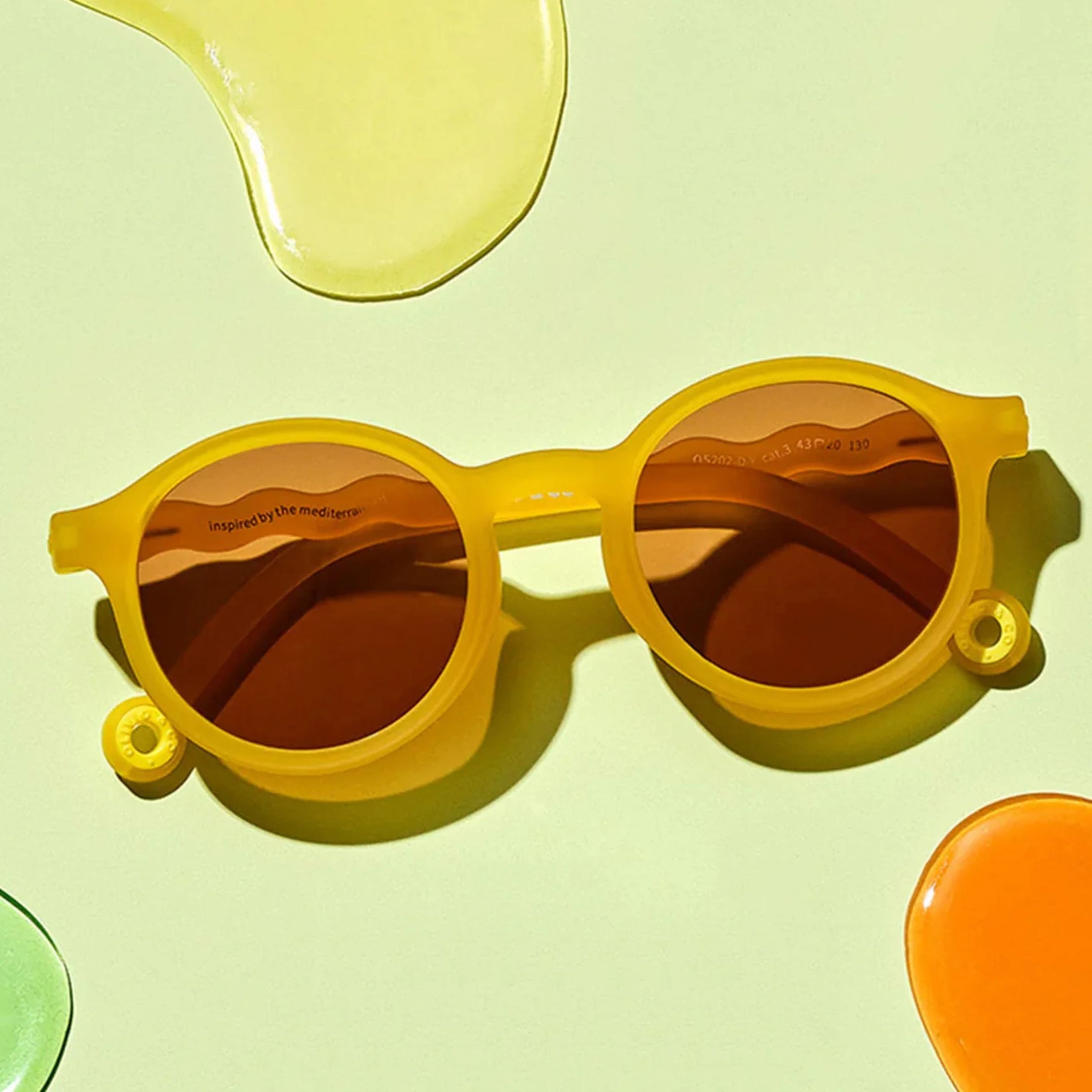 Παιδικά γυαλιά ηλίου οβάλ Citrus Garden Citrus Yellow για 3-5 ετών Olivio & Co