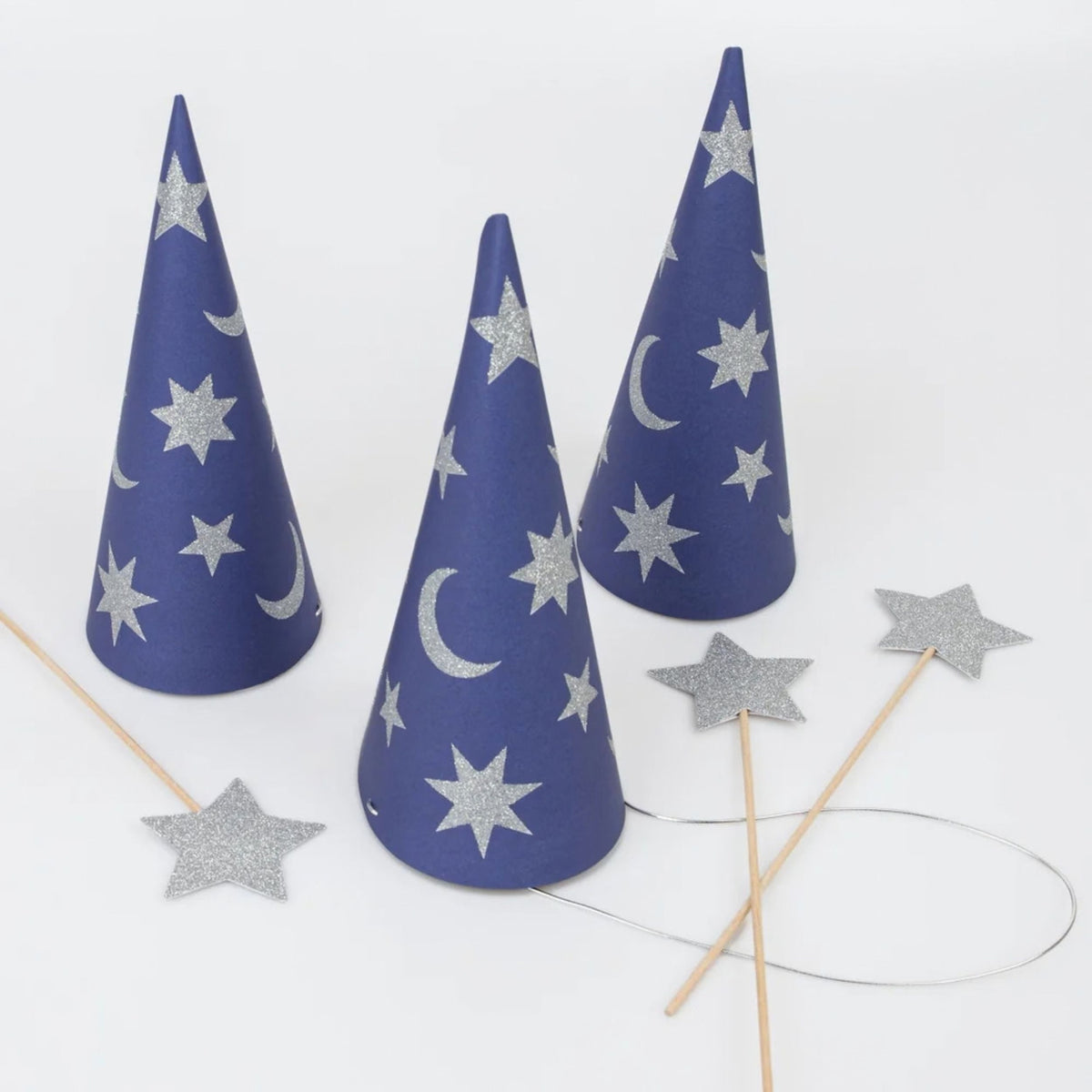 Παιδικά καπελάκια Wizard Party Hats & Wands 6τμχ Meri Meri
