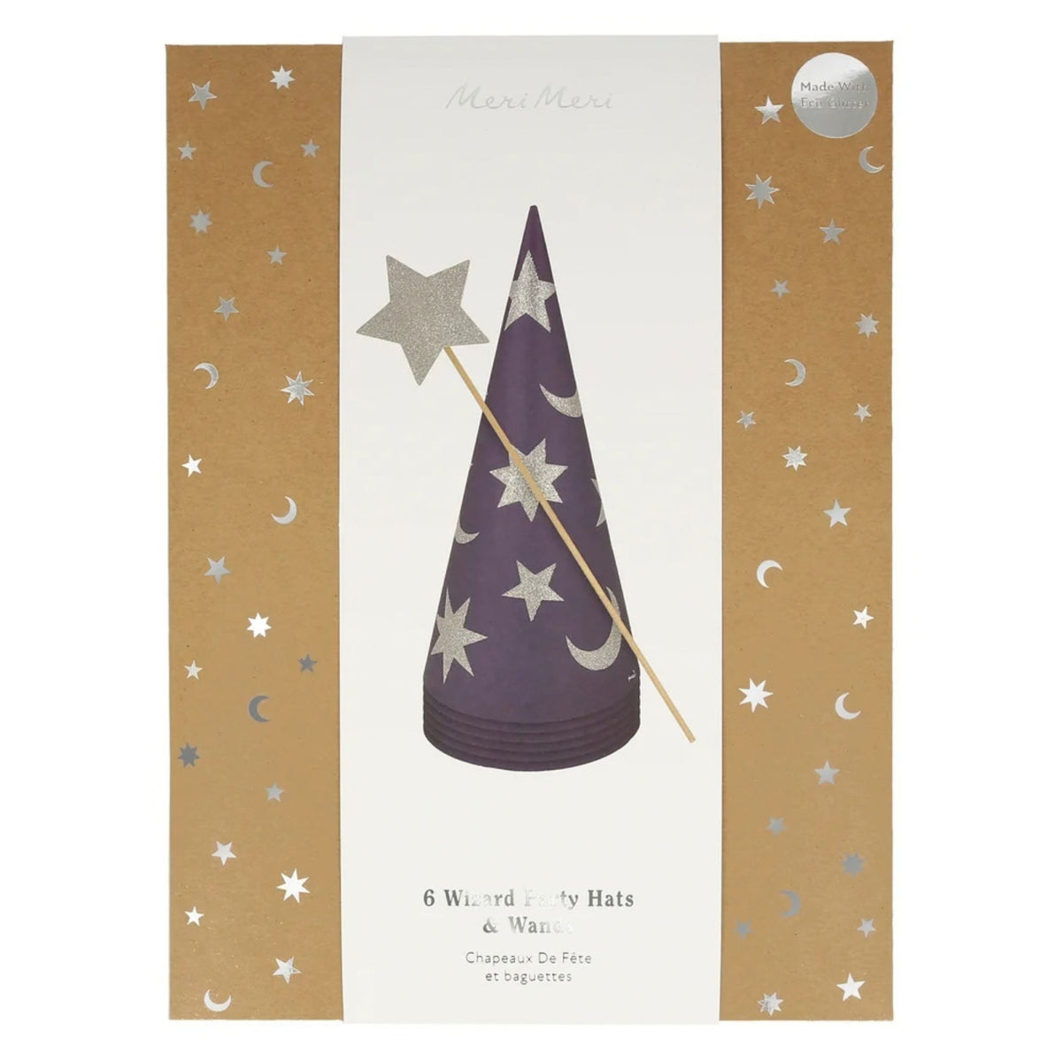 Παιδικά καπελάκια Wizard Party Hats & Wands 6τμχ Meri Meri