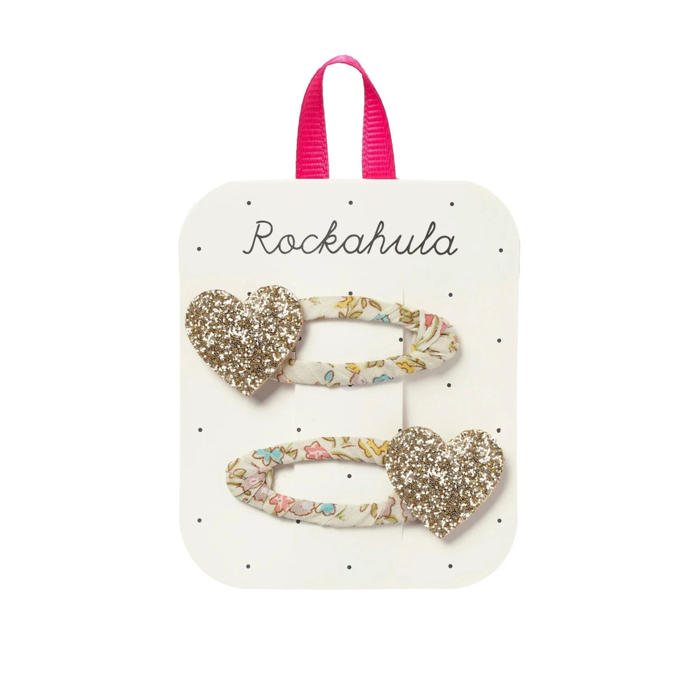 Παιδικά κλιπ μαλλιών με γκλίτερ Καρδιά Rockahula