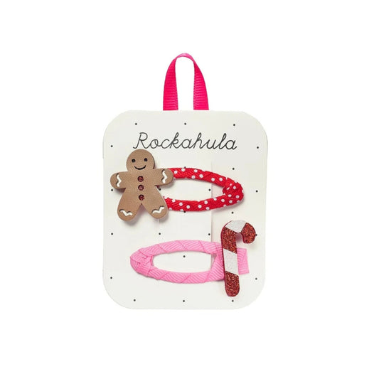 Παιδικά κλιπ μαλλιών μπισκοτάκια Gingerbread Rockahula