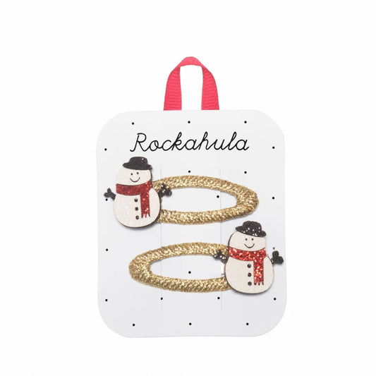 Παιδικά κλιπ μαλλιών Snowman Glitter Rockahula