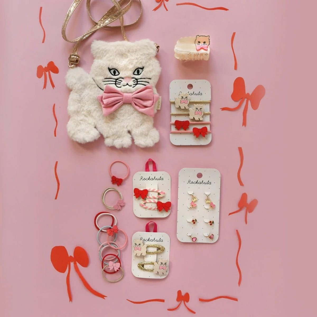 Παιδικά λαστιχάκια μαλλιών Cute Kitten Rockahula