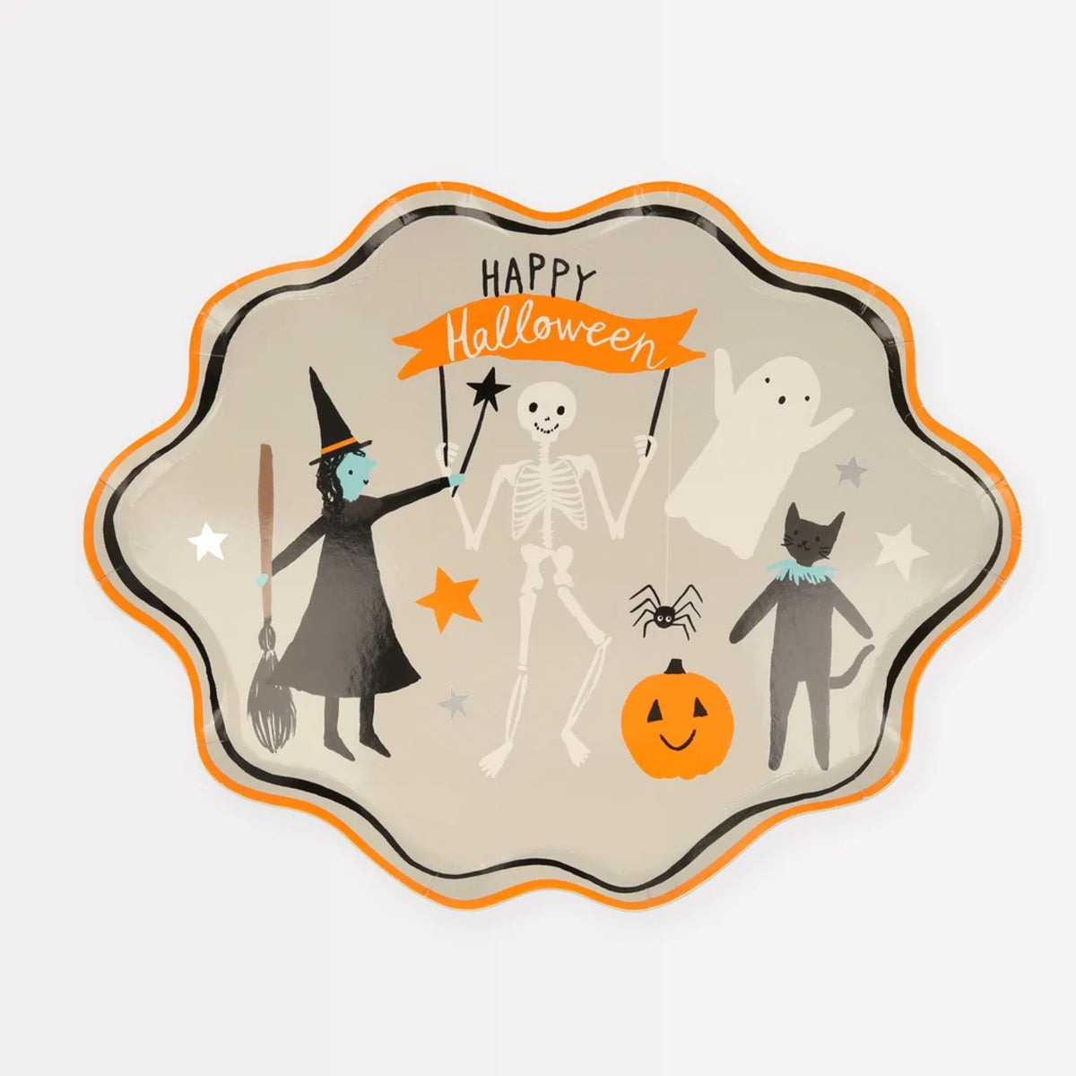 Παιδικά πιάτα φαγητού Happy Halloween 8 τμχ Meri Meri