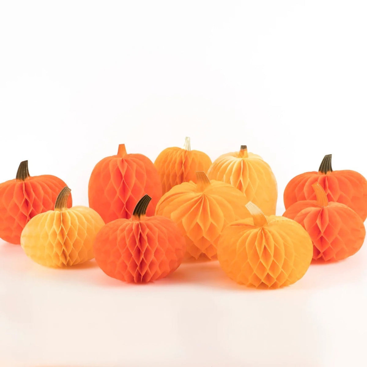Παιδικές διακοσμητικές Halloween honeycomb Κολοκύθες 10 τμχ Meri Meri