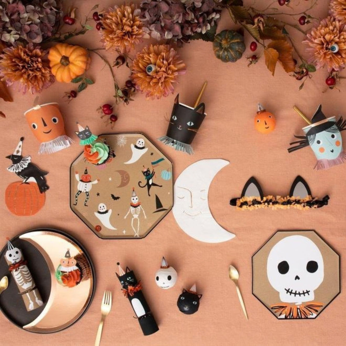 Παιδικές μικρές χαρτοπετσέτες Vintage Halloween Crow 16 τμχ Meri Meri