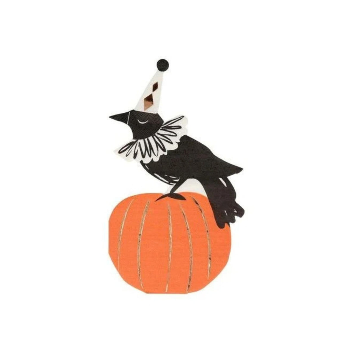 Παιδικές μικρές χαρτοπετσέτες Vintage Halloween Crow 16 τμχ Meri Meri
