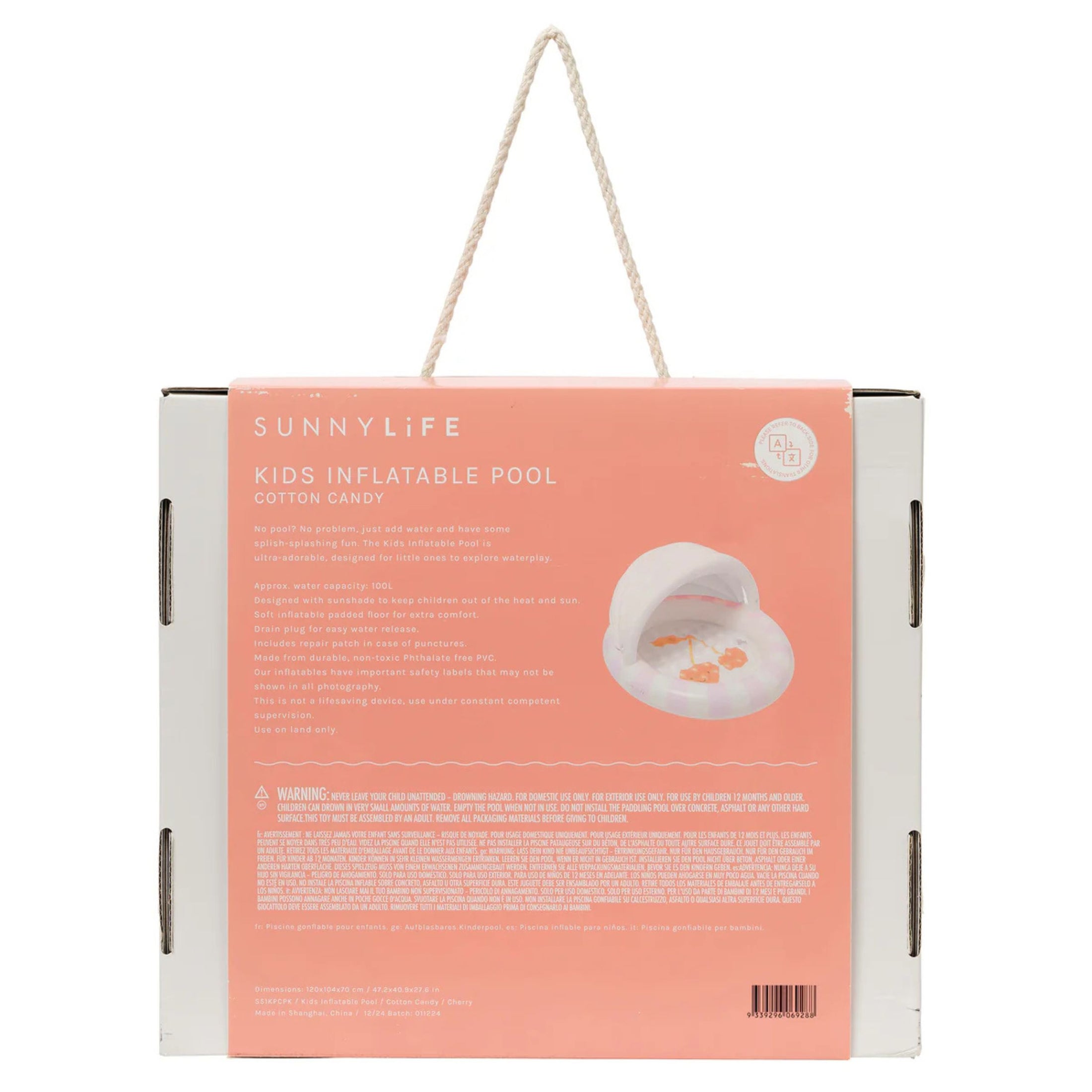 Παιδική φουσκωτή πισίνα Cotton Candy Cherry SunnyLife