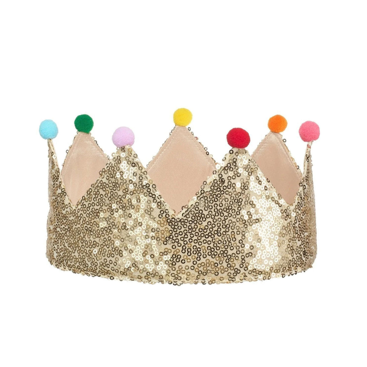 Παιδική κορώνα Gold Sequin Pom Pom για 3-10 ετών Rockahula