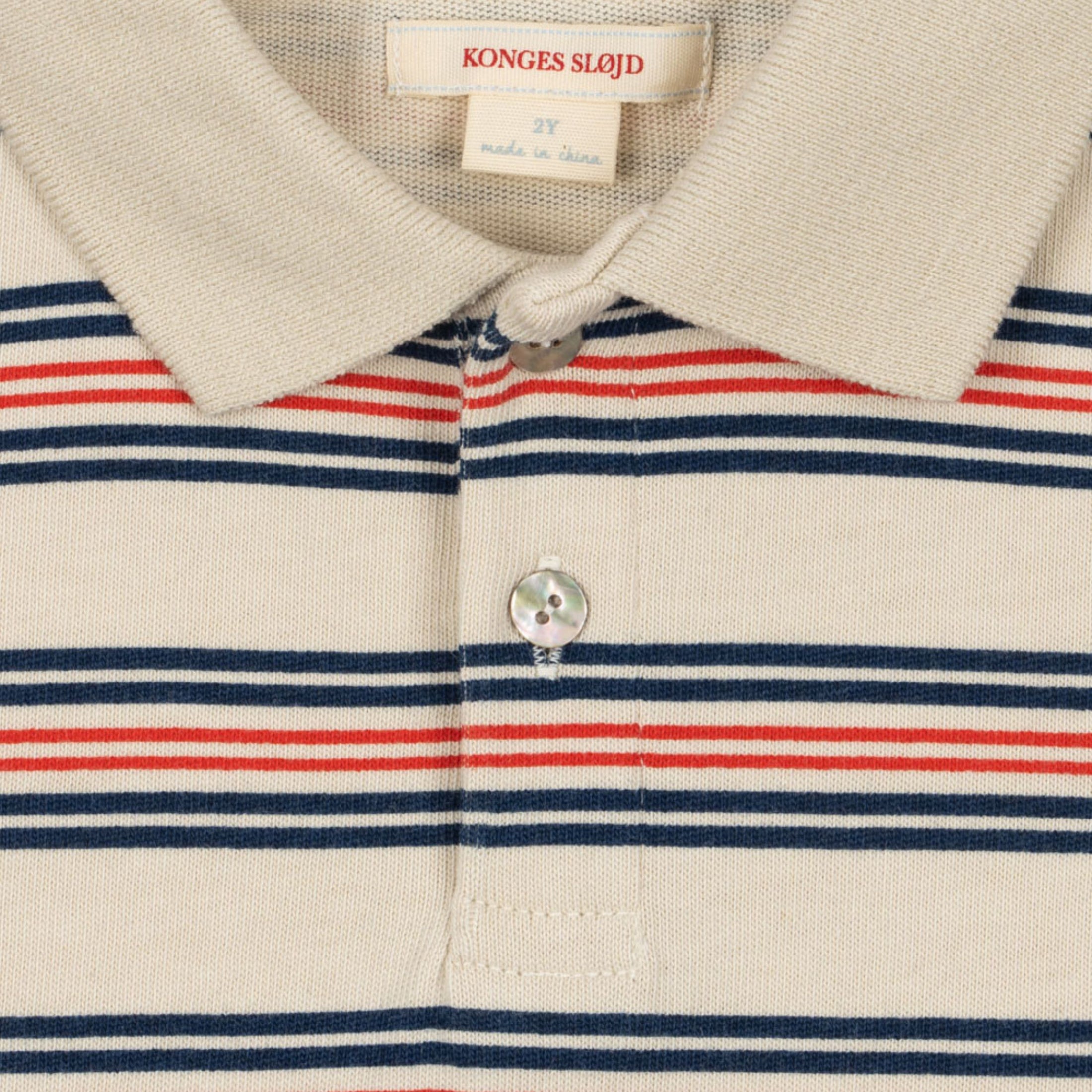 Παιδική μπλούζα πόλο ριγέ με σχέδιο λεμόνι Konges Slojd