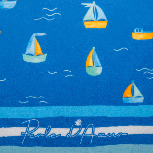 Παιδική πετσέτα παραλίας Little Boats Perle D'azur
