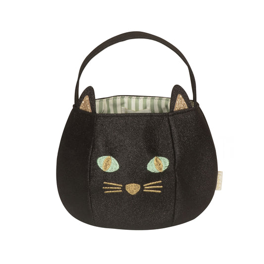Παιδική τσάντα πουγκί μαύρη Halloween Cat Rockahula