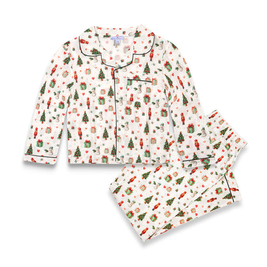 Παιδική πιτζάμα Christmas Joy poplin Perle D'azur
