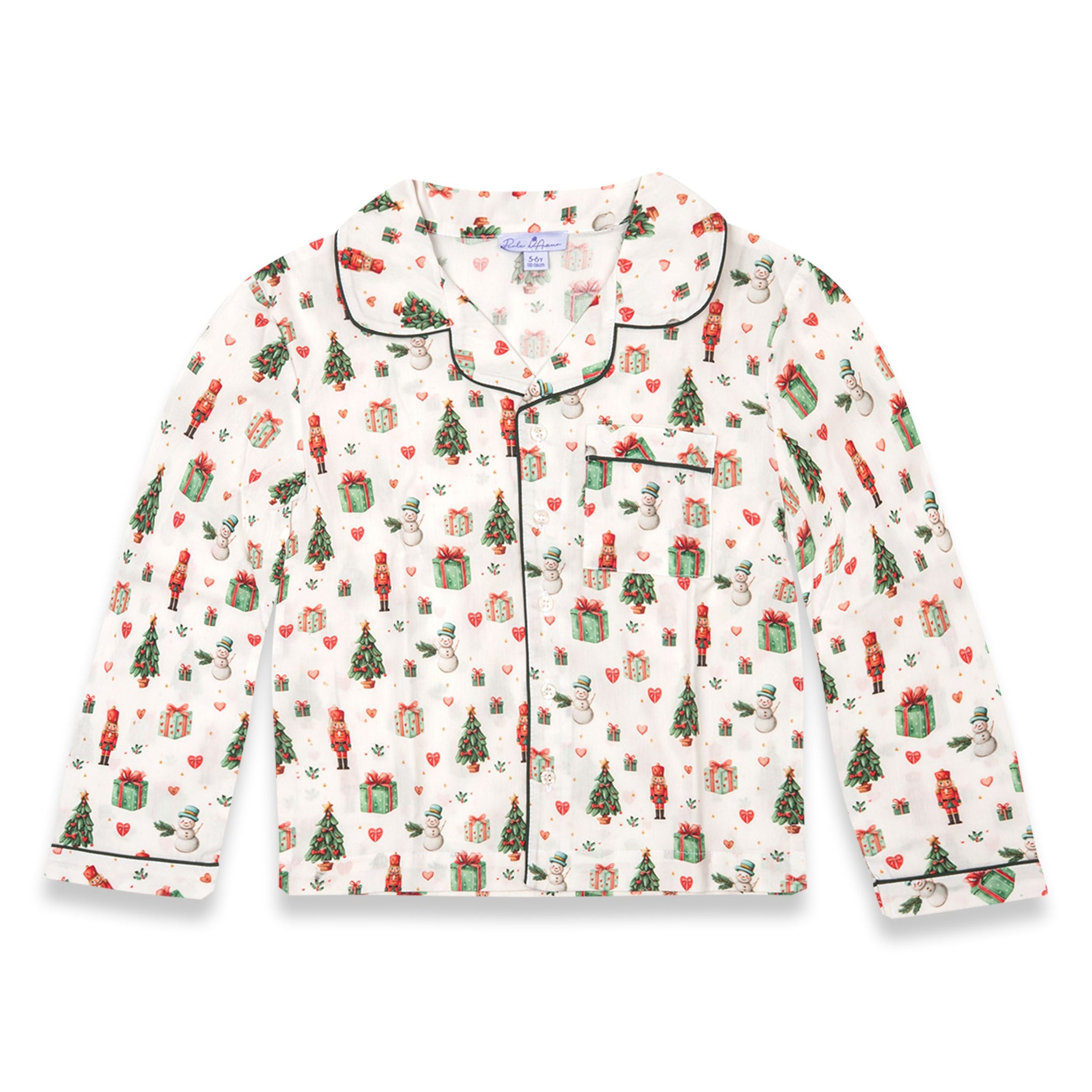Παιδική πιτζάμα Christmas Joy poplin Perle D'azur