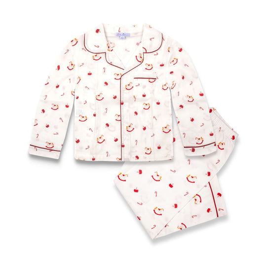 Παιδική Χριστουγεννιάτικη πιτζάμα Sweet Christmas Poplin Perle D'Azur