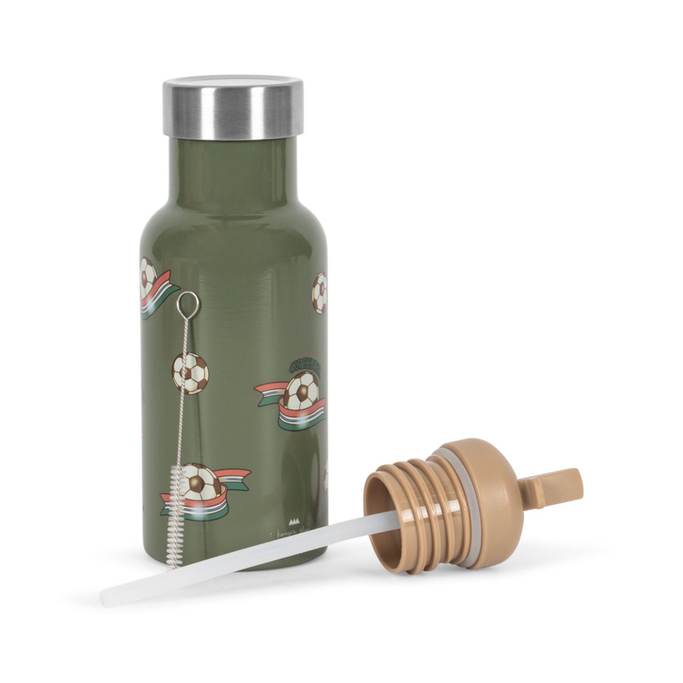 Παιδικό ανοξείδωτο μπουκάλι θερμός Green Kick It 350ml Konges Slojd