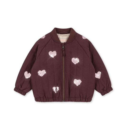 Παιδικό μπουφάν bomber Juno Sequin Decadent Chocolate Konges Slojd
