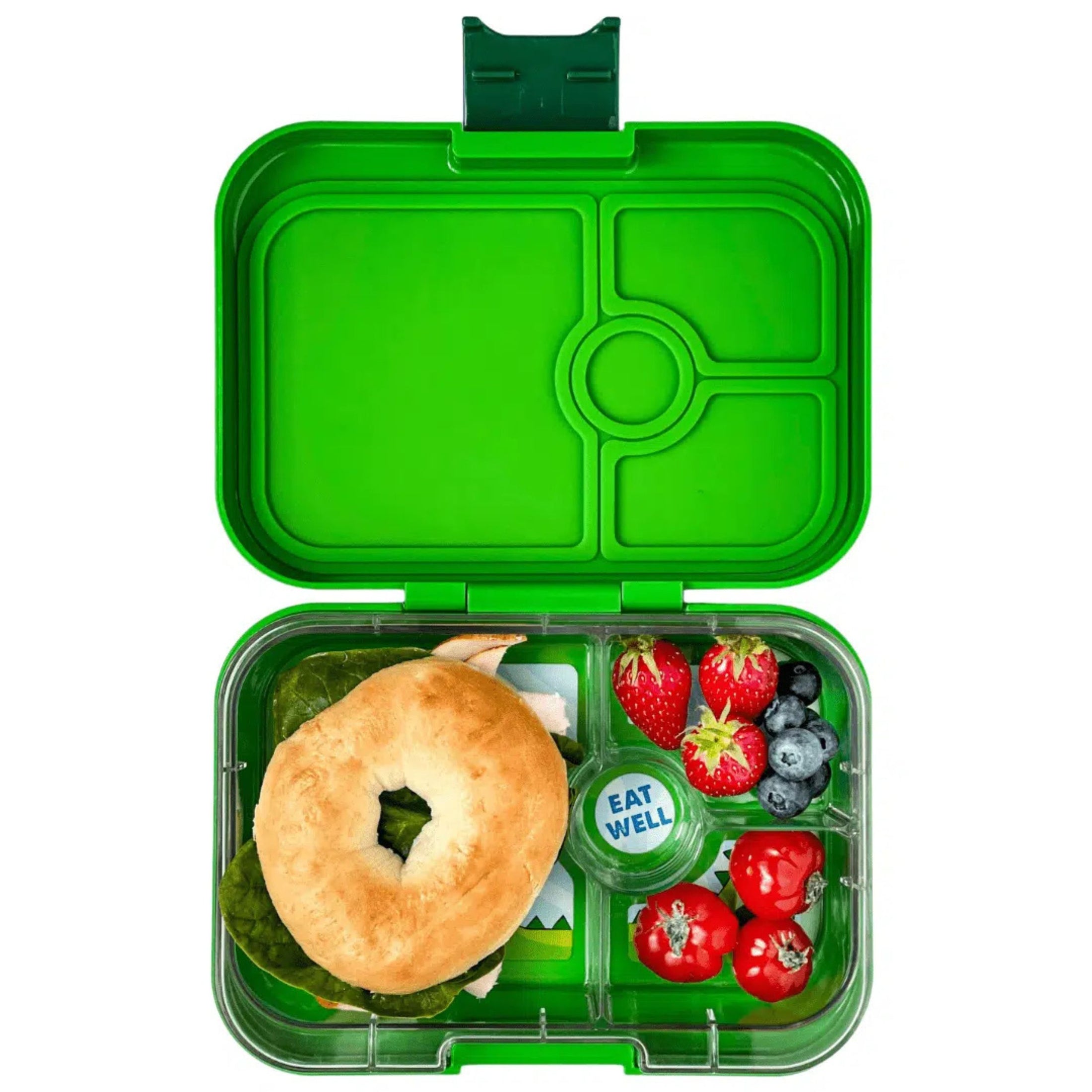 Παιδικό φαγητοδοχείο panino με 4 χωρίσματα Δεινόσαυρος πράσινο Yumbox