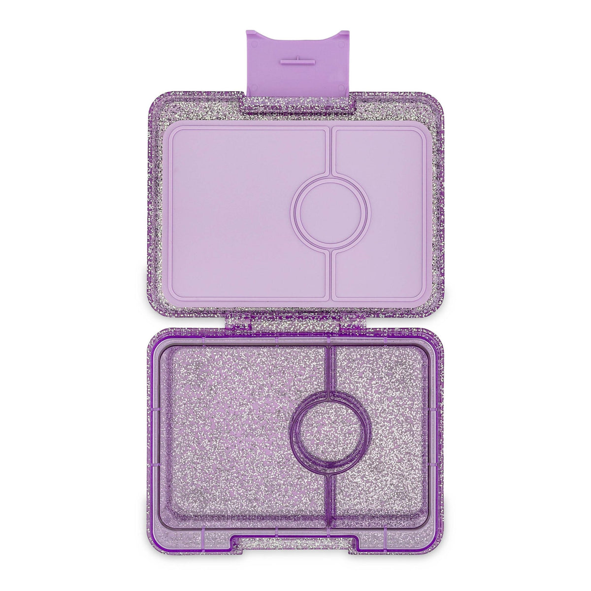 Παιδικό φαγητοδοχείο με 3 χωρίσματα Princess purple glitter Yumbox
