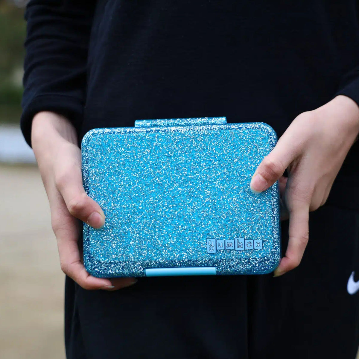 Παιδικό φαγητοδοχείο Twinkle Teal 3 χωρίσματα glitter τιρκουάζ Yumbox