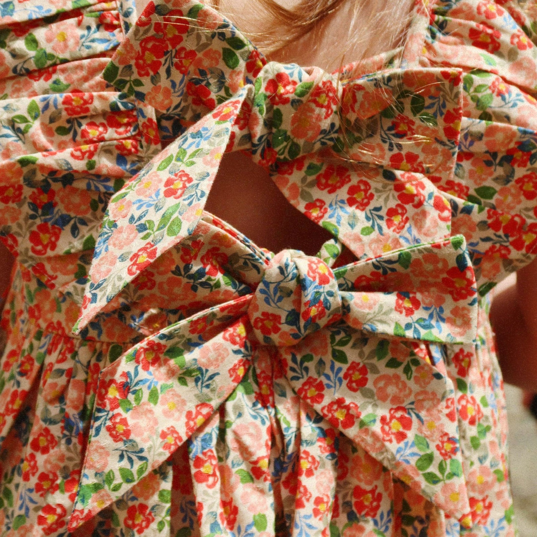 Παιδικό φόρεμα με βολάν & φιόγκο πολύχρωμο Konges Slojd