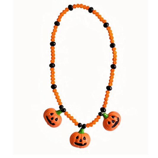 Παιδικό κολιέ Halloween με κολοκύθες πορτοκαλί μαύρο Jomalmi Kids